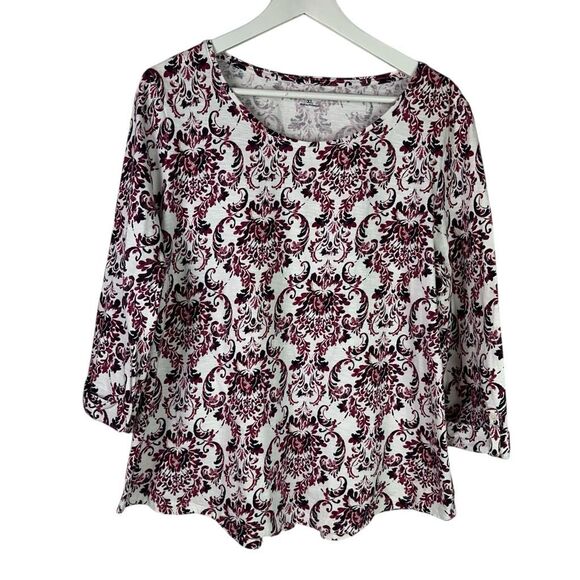 Croft & Barrow Curved Hem Top Cotton XL - Picture 2 of 7